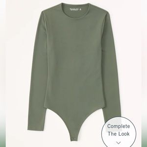 Abercrombie Long-Sleeve Seamless Fabric Crew Bodysuit